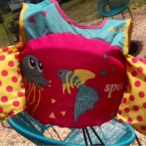 Speedo Kids Swim Vest - Pink and Yellow